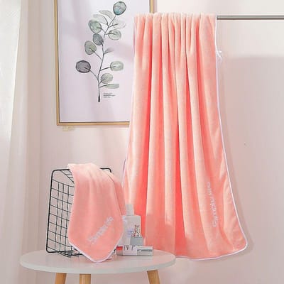 70*140cm Handdoeken Badhanddoeken Puur Katoen Sterke Waterabsorptie Sneldrogend Huishoudhanddoeken Huidvriendelijk en Zacht 70*140cm roze