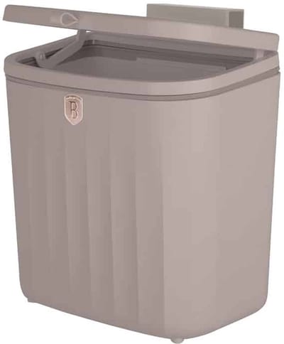Berlinger Haus 8888 - hangende afvalemmer 7 liter - Taupe Collection - prullenbak