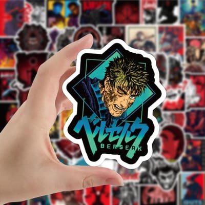 1050 100 Stuks Berserk Anime Coole Persoonlijkheid Stickers Decoreren Laptop Motorfiets Koffer Skateboard Waterdichte Sticker Kinder Speelgoed