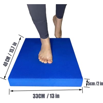 Zachte Balance Pad TPE Yoga Mat Foam Oefenmat Dik Balance Kussen Fitness Yoga Pilates Balance Board voor Fysiotherapie XL Blue