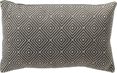 Dutch Decor VERANO - kussenhoes outdoor 30x50 cm - waterafstotend en uv-bestendig - Charcoal Gray - antraciet