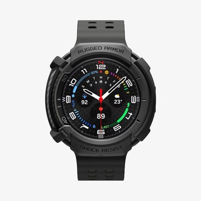 Spigen Rugged Armor - matte black - Samsung Galaxy Watch 8 Classic (46mm)