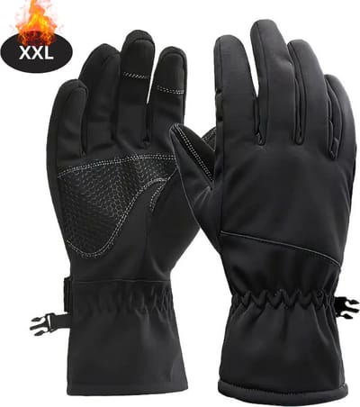Bovista Skihandschoenen - Handschoenen Winter - Handschoenen Heren - Touchscreen - Winddicht - Waterdicht - Zwart - XXL