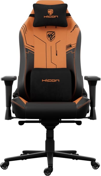 HICON® Premium Bureaustoel - Luxe Ergonomische - Bureaustoel voor Volwassenen met Verstelbare Functies - Apex Serie - EagleBlaze - Oranje