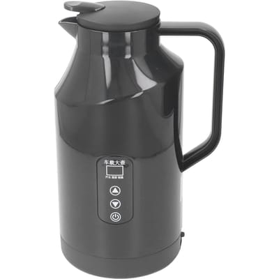 Auto Waterkoker Heetwaterkoker 200W 1500ml 12V 24V Roestvrij Staal Display met L black