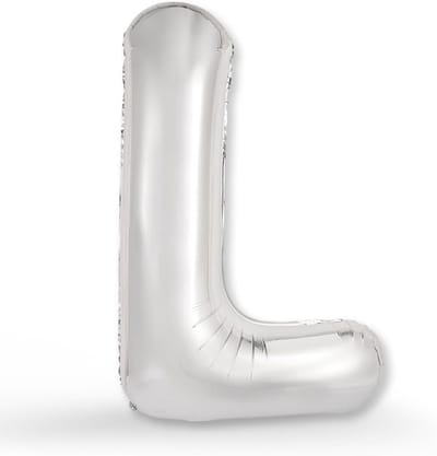 XXL Letterfolieballon Zilver Reuzen Alfabet ca. 100 cm - Helium of Lucht Geschikt voor Iedere Feestdecoratie