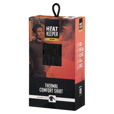 Heatkeeper Heren Thermo Shirt - Zwart Melange, Large - Zwart Melange - L