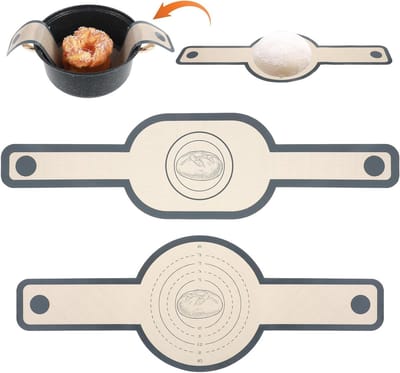 2 Stuks Siliconen Bakmat met Lange Handvatten, Duurzame Bakmat voor Brood en Pizza, Ideaal voor Leaven Deeg en Bakken