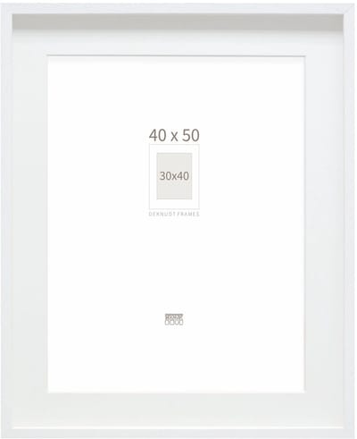 Deknudt Frames Fotolijst - wit met passe-partout - 30x40 / 40x50 cm