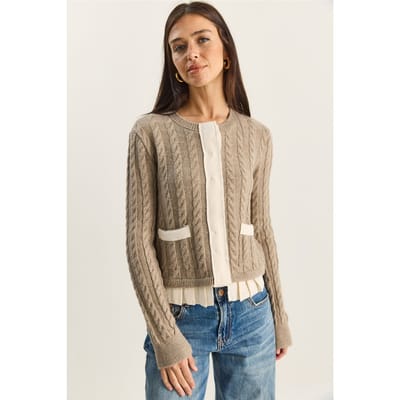 Haar Baard Patroon Gebreide Cardigan