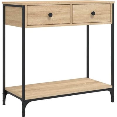 vidaXL - Wandtafel - 75x34,5x75 - cm - bewerkt - hout - sonoma - eikenkleurig