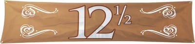 Folat Jubileum banner - 12,5 jaar - goud - feestversiering jubileum