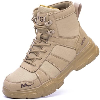 Werkveiligheidslaarzen Heren Veiligheidsschoenen Onverwoestbare Werksneakers Stalen Neus Laarzen Antislip Anti-plet Werkschoenen Heren Laarzen 42