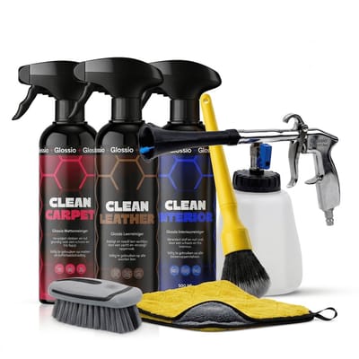 Glossio Combideal Diepte Interieur – Complete Professionele Set met Pneumatisch Reinigingspistool en Full-Care Reinigers