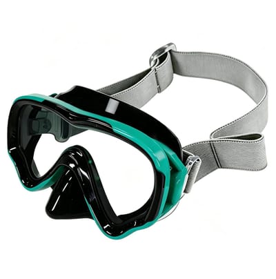 Duikbril voor kinderen met stoffen band, anti-condens snorkelmasker, snorkelmasker 180° panorama HD, anti-lek zwembril kinderen en elastische stoffen band voor 4-16 jaar