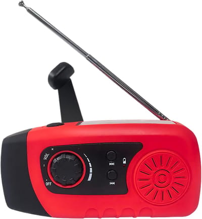 Accu Radio Op Batterijen - 2000mAh Radio Op Zonne-energie - LED Zaklamp, Oplaadbare Accu, Telefoonoplader Voor Outdoor Overleving, Wandeltochten En Stroomuitval