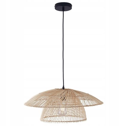 Goldlux Thailand Hanglamp Bamboe E27 Beige/Zwart 55cm
