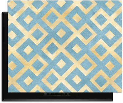 KitchenArt - Deep Diamond Grid - Inductie Beschermer - 76x51.5 cm - Kookplaat Beschermer - Luxe Afdekplaat Inductieplaat - Anti-slip & Oprolbaar - Beschermmat Inductiekookplaat