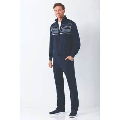 Klima-komfort heren lounge set marine blauw Hajo - Blauw - Maat - 52