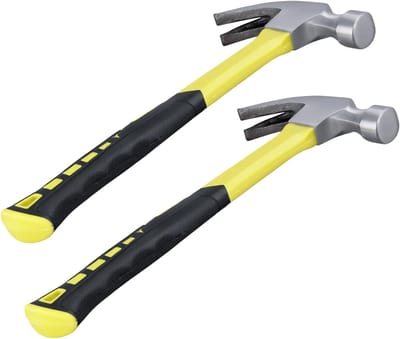 2 Stuks Klauw Hamer 16oz - Lichtgewicht 610g met Comfortabele Grip voor Timmerwerk en Klussen