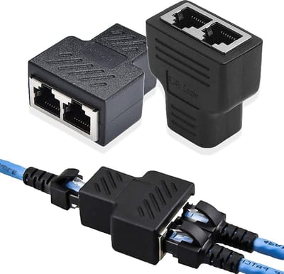 Internet Kabel Splitter - 1 naar 2 - Netwerk Adapter - Ethernet Kabel Connector RJ45 LAN Ethernet Netwerkkabel