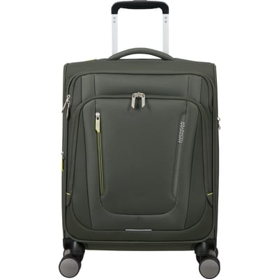 American Tourister Koffer - Wanderlite handbagage 4 wielen (spinner) 55x40x23cm uitbreidbaar- Tsa slot - Dark khaki - 49 l