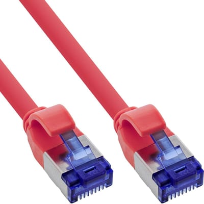 SFTP CAT6a slimline flexibele netwerkkabel | TPE LSZH | rood | 0,30 meter