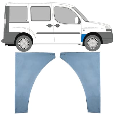 Reparatiepaneel voorspatbord voor Fiat Doblo 2001-2010 / Links + Rechts / Set