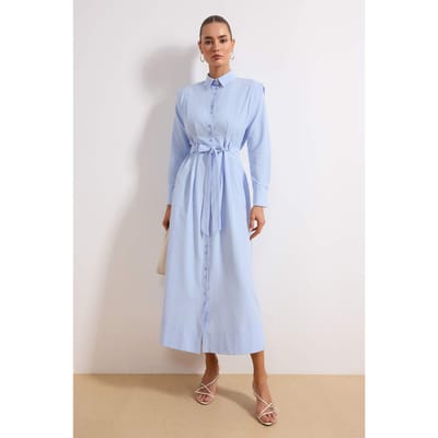 Dames platte maxi lange casual/dagelijkse skater hijab jurk