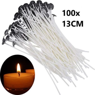 Lonten voor kaarsen maken - 100x - Lengte 12CM - Katoen draad met wax - Kaarslonten DIY