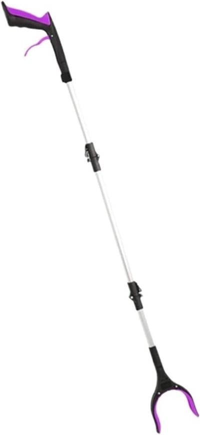 Afvalverwijdering Handgrijper - Grijpgereedschap Lange Arm - Voorwerpen Oppakken - Opvouwbaar Ontwerp - 47 cm - Paars