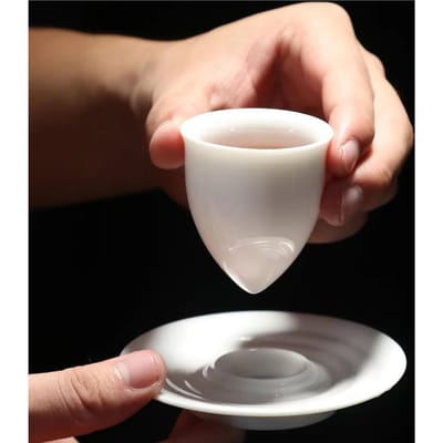 Schaap Jade Porselein Thee Kopje Schets Thee Kopje Meester Kopje Keramisch Kung Fu Thee Set Optie Witte Kleur Porselein Water Druppel Dankbaarheid Cup Hoed Cup