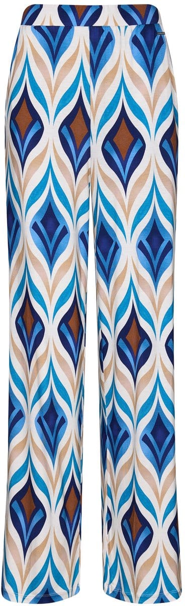 Pastunette Broek Ocean Drift - Beige/Blauw - Viscose - Maat 44