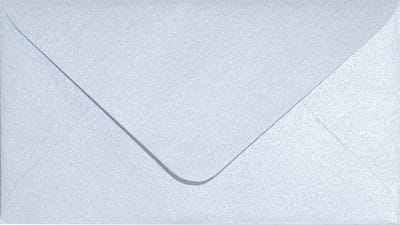 Metallic (parelmoer) zilveren enveloppen A8 - 58 x 100 mm - 25 stuks - BK zonder lijm - 120 gram - Aster Metallic - Netuno