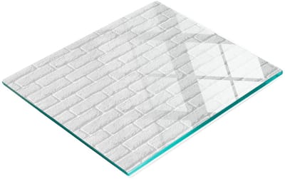 Multifunctionele decoratieve glazen wandplaat voor de keuken, baksteenmotief, 60x52 cm