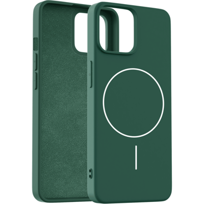 Coverzs Siliconen Hoesje (Groen) Geschikt voor iPhone 15 – Magnetisch Telefoonhoesje met Slank Design en Luxe Bescherming