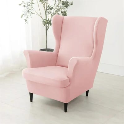 1 stuks effen kleur oorfauteuil hoes stretch klassieke stijl fauteuil slipcover elastisch vuilafstotend enkele bankhoes voor woonkamer
