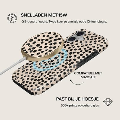 Burga Draadloze Magnetische Oplader - Geschikt voor MagSafe en Qi2 - Almond Latte / Gold