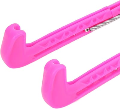 Schaatshoezen - Schaatsbeschermers Plastic - Schaatsen Beschermen - Verstelbaar Veermechanisme - 31 cm - Roze
