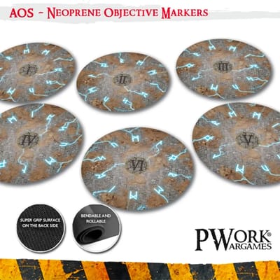 Speeltapijt Pwork Wargames Objectives Age of Sigmar Thunder Strike