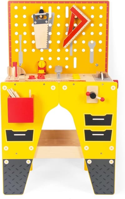 Kinderwerkbank van Hout - Speelgoed Tafel voor Knutselen en Klussen