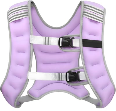 KAD® Gewichtsvest - Verstelbaar - Comfortabele Pasvorm voor Krachttraining, Hardlopen & Fitness - Paars - 38cm x 29cm x 11cm