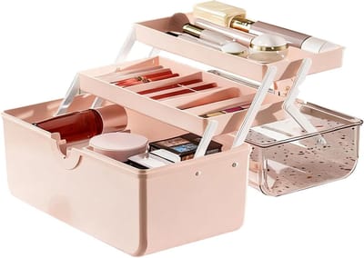 Opbergdoos Haaraccessoires - Accessoires Organizer - Spullen Sorteren - Stofvrije Opslag - 17D x 18W x 17H cm - Transparant
