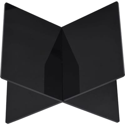 Acryl Boekenstandaard Displayplank X-vormig Boekenrek voor Kookboek Recept Menu Tijdschriften Verhalenboek black