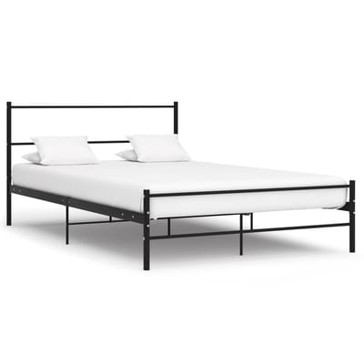 vidaXL - Bedframe - metaal - zwart - 120x200 - cm