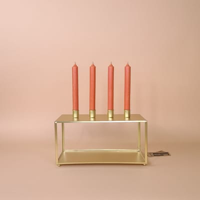 Gouden Kaarsenhouder 4 armen-31x16cm-Metaal-31x16 cm-Housevitamin