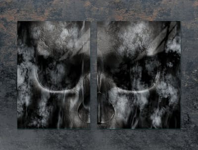 TMK ArtDeko - Snijplank - Czaszka - Glas - 75x52 cm