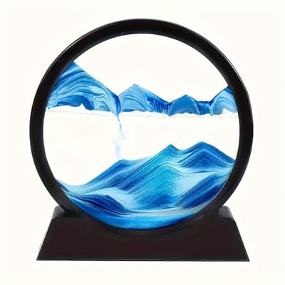 MazrekuHome® - Dynamische Zandloper - Bureau Decoratie - Glazen Bewegende Zand - Kunstkoepel voor Thuis & Kantoor - Quicksand