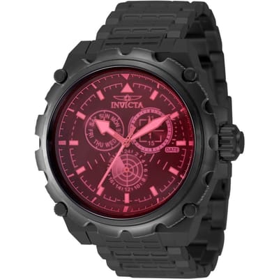 Invicta Coalition Forces 49203 Herenhorloge - Quartz Uurwerk - Roestvrij Staal met Roze Wijzerplaat - 50 mm