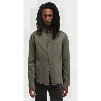 AllSaints Staveley Shirt Thyme Green Maat: XS | Casual Overhemden Outlet | Heren | Groen